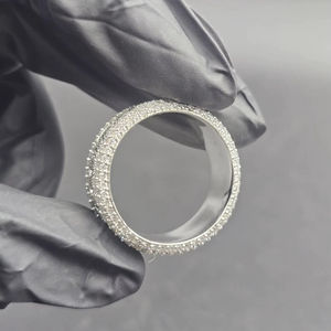 Anillo de Eternidad de Plata de Ley S925 con Diamantes VVS Certificados por IGI, Joyería Fina Personalizada de Lujo, Novedades de Moda, Estilo Hip Hop - Product Image 4