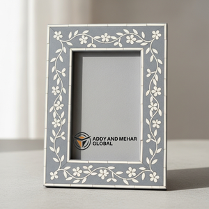 Hot Selling Bone Inlay Photo <b>Frame</b> with Floral Vine Pattern Luxury Decorative Wood <b>Frame</b> for Home Decor and Gifts - Product Image 1