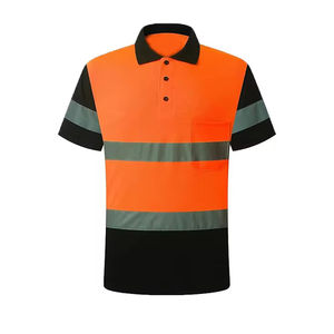 Camiseta Polo de Seguridad Reflectante de Alta Visibilidad para Hombre, Manga Corta, Ropa de Trabajo Industrial, Uniforme de Construcción, Camiseta de Trabajo Fluorescente - Product Image 1