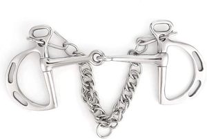 Bocado de caballo articulado de calidad premium con rodillo bucal, bocado de acero inoxidable de baja palanca, boquilla de 125 mm - Product Image 1