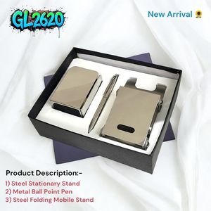 Modern Corporate Gift Set Olivia GL 2620 Steel Stationery Stand Metal Ball <b>Pen</b> <b>Folding</b> Mobile Holder Personalization Gift - Product Image 6