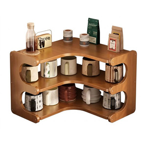 Étagère de rangement d'angle en bois pour cuisine - Product Image 1