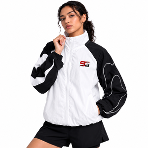 <b>Women's</b> <b>Lightweight</b> Windbreaker Racer <b>Jacket</b> Waterproof Hooded Outdoor Sports <b>Rain</b> <b>Jacket</b> Logo Custom Wholesale Solomon Global - Product Image 1