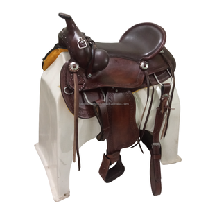 Pedido a granel disponible Hermoso tallado a mano de cuero real Western Barrel Racing Saddle Pleasure Trail Riding Style - Product Image 1