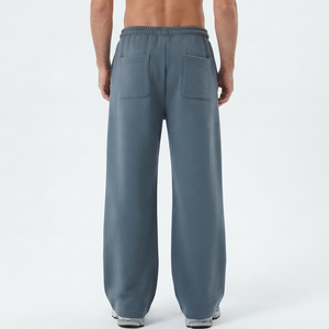 Nouveau style tendance, pantalon de survêtement ample à jambe droite, uni, 100% coton, fabricant de vêtements, logo personnalisé, pantalon pour homme - Product Image 6