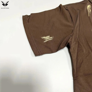 T-shirts pour hommes en tissu tricoté légèrement extensible à col rond de qualité supérieure, décontractés, pour le week-end, surdimensionnés, en mélange de soie/coton, pour l'été - Product Image 4