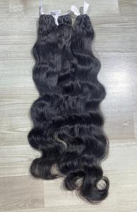 100% Raw Natural Wave Cabello humano indio Donante individual Cutículas vírgenes Alineadas Extensión de cabello sin enredos Precio al por mayor - Product Image 3