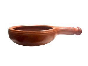 Olla de barro con asa para estufa de gas, olla de terracota hecha a mano para curry de pescado, curry dal, tradicional indio - Product Image 2