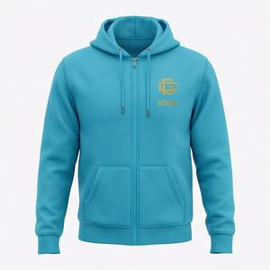 Proveedor OEM, Sudaderas con Capucha y Cremallera Personalizadas con Logotipo, Material de Forro Polar Cálido, Cierre Completo con Cremallera, Ropa Deportiva Informal, Colores Personalizados al por Mayor - Product Image 1
