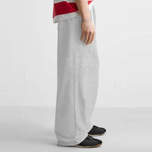 Vente en gros – Nouveau pantalon décontracté pour homme, coupe ample, brodé sur mesure avec logo, écologique, séchage rapide, imperméable, en laine et 100 % coton, style évasé superposé - Product Image 1