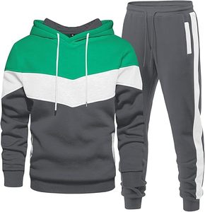 Conjunto Deportivo de Invierno para Hombre con Capucha, Sudadera y Pantalones Jogger, 100% Algodón, Logotipo Personalizado en la Parte Delantera, Ropa Deportiva al Por Mayor - Product Image 4