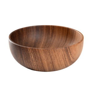 Eco-Friendly Camping Kitchen Bowl <b>Set</b> Different Sizes Acacia Wood Salad Bowls Modern Home Decor Food Grade <b>Microwavable</b> Safe - Product Image 5