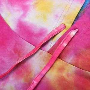 เสื้อฮู้ดดี้แฟชั่นทรงหลวมพิมพ์ลายดิจิตอลสีรุ้งตามสั่ง ผลิตจากโพลีเอสเตอร์ 100% แห้งเร็ว เหมาะสำหรับฤดูใบไม้ร่วง ขายส่ง - Product Image 4