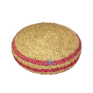Artisan Crafted Cotton Rattan Floor <b>Cushion</b> Handmade Decorative Pouf for Living Room Wholesale Supplier - Product Image 3