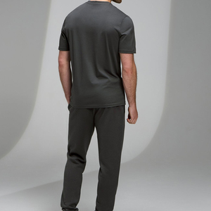 Wholesale Custom men's Winter Solid Casual Workout Wide Leg High Waisted Sports Cotton Fleece Fitted <b>Joggers</b> Pockets - Product Image 4