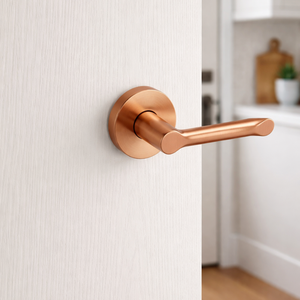 ชุดมือจับประตูทองเหลืองคุณภาพสูงพร้อมชุดล็อคแบบฝัง |   มือจับประตูหรูหราสำหรับประตูภายใน สีโบราณ สีดำ สีทอง และสีกราไฟต์ - Product Image 2