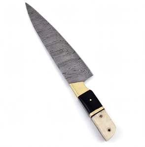 Handcrafted Patterned Steel Culinary Utility <b>Craft</b> <b>Tool</b> Two-Tone Horn & Bone Handle Executive Display Piece - Product Image 5