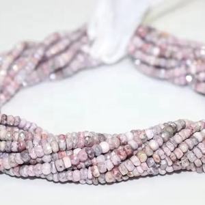 ลูกปัดอัญมณีสีชมพูธรรมชาติ100% สำหรับการทำเครื่องประดับและงานฝีมือ - Product Image 1