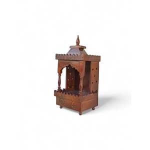 Mandir de madera hecho a mano para el hogar, hermoso letrero de pared de madera para decoración del hogar - Product Image 1