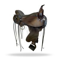 Selle Western en cuir de qualité supérieure pour la pratique de l'équitation longue distance et le confort du cavalier