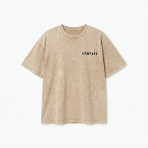เสื้อยืดผู้หญิงทรงสลิมฟิตแบบโอเวอร์ไซส์ ล้างสีแบบแอซิดวอช ผ้าฝ้ายเนื้อดี ซักได้ สไตล์วินเทจ สำหรับขายส่งและรับผลิตตามแบบ - Product Image 5