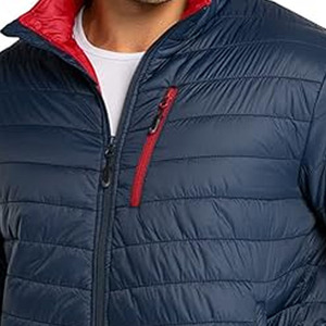 Fashion Style Solid Color <b>Men's</b> Puffer <b>Jacket</b> Stand Collar Front Thick Warm Winter Outdoor Breathable Windproof <b>Jacket</b> for <b>Men</b> - Product Image 2