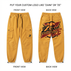 Pantalon coupe-vent pour homme, tissu nylon premium 120 GSM, cargo jogger, logo personnalisé, poignets élastiques, pantalon décontracté léger pour l'extérieur - Product Image 1