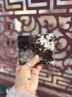 Dompet koin kulit asli untuk kulit sapi, dompet koin kulit asli, dompet Mini modis, dompet hadiah untuk kulit sapi