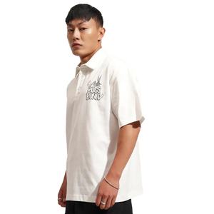 Camiseta de algodón de alta calidad Polo estilo callejero americano con estampado personalizado Cuello liso Nueva colección Patrón sólido - Product Image 2