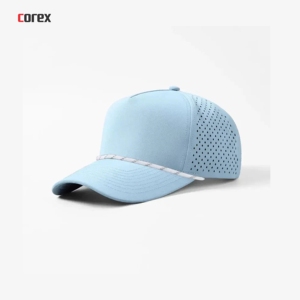 Gorra de Golf Personalizada con Logotipo Bordado a Mano, 5 Paneles, Unisex, Corte Láser, Perforada, Transpirable, Impermeable, de Lona, Cuerda, Poliéster, Deportiva - Product Image 4