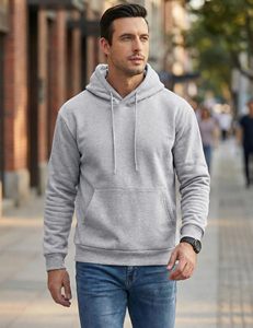 Custom logo <b>Men</b> Hoodies Unisex High Quality Anti-shrink Heavyweight Oversize Streetwear <b>Pullover</b> Stringless Hoodie Cotton Fleece - Product Image 4