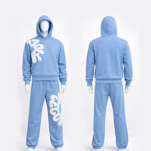 ชุดเซ็ตเสื้อฮู้ดลายลวดหนามและกางเกงจ็อกเกอร์สีดำสไตล์โกธิคสำหรับผู้ชายรุ่นคัสตอม 2026 - Product Image 4