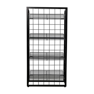 Étagère de présentation verticale autoportante à 4 niveaux en métal robuste pour le commerce de détail - Product Image 1