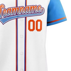 Camiseta de béisbol personalizada para hombre, cosida, ropa deportiva personalizada, antiarrugas, transpirable, cómoda. - Product Image 5