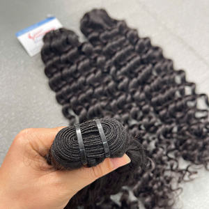 Wholesale Price 100% Vietnamese Human <b>Hair</b> Black Steam <b>Curly</b> Raw <b>Hair</b> Bundle Weft <b>Hair</b> Extensions No Shedding No Tangles - Product Image 4