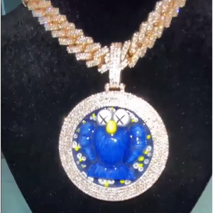 Pendentif photo personnalisé Hip Hop, médaillon photo serti de moissanite, cadre en argent 925 pour homme et femme - Product Image 1