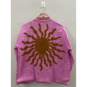 Chaqueta Corta Bohemia de Algodón Suzani con Bordado TNT, Diseño Floral, Resistente al Viento y Transpirable, Regalo para Ella/Mamá - Product Image 5