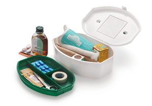 Plastic Medical Kit With Lid Irregular Shape Multifunction Storage <b>Box</b> For First Aid Supplies White And Red Colors - Product Image 2