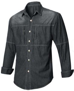 Chemises en jean pour hommes, coupe classique, 100 % coton, respirantes, confortables, décontractées, pour l'hiver, délavage moyen, vente en gros, prix bas, direct usine - Product Image 3