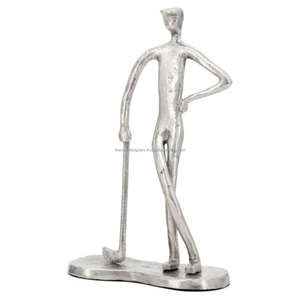 Nickel Plaqué Oiseau Cou Sculpture Table Objet Décoratif En Fonte D'aluminium Objet Solide Vente Chaude Figurine Statue Cadeau D'affaires - Product Image 4