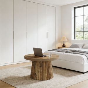 Round Coffee <b>Table</b> for Use As Center Side or <b>Sofa</b> <b>Table</b> - Product Image 4