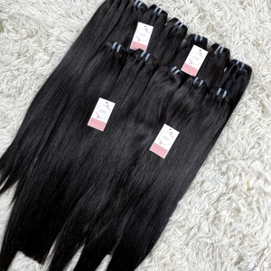 Paquets de cheveux humains vierges alignés sur les cuticules brutes vendeurs en gros 12A 15A qualité osseuse droite double extensions de cheveux vietnamiennes - Product Image 3