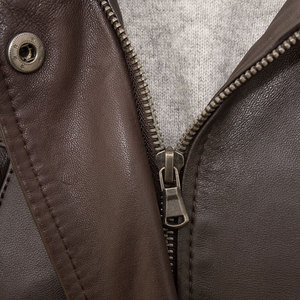 Wholesale <b>Women's</b> Genuine <b>Leather</b> Hooded <b>Jacket</b> Full Sleeve Windproof Winter <b>Long</b> Coat With Zipper Closure Utility Style - Product Image 6