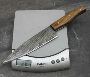 Cuchillo de Chef de Acero de Damasco Forjado a Mano, Cuchillo de Cocina con Hoja de Acero de Patrón Premium, Mango Ergonómico Duradero para Cortar en la Cocina - Product Image 2