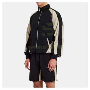 Autumn Men's Windbreaker <b>Set</b> Jacket Pants Lightweight Travel Friendly Windproof Tracksuit Streetwear Customizable Outdoor Sports - Product Image 1