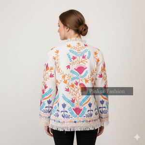 Vêtement d'hiver pour femme en velours brodé, style bohème esthétique, fait main, séchage rapide, respirant, coton écologique, motif floral de luxe - Product Image 6