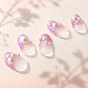Set de uñas postizas ovaladas cortas, pegatinas de gel para uñas con empaque personalizado, pegatinas de gel para uñas largas almendradas, uñas postizas adhesivas, set de uñas postizas ovaladas cortas. - Product Image 1