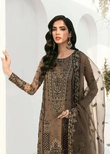 ชุดเดรสงานปาร์ตี้สไตล์บอลลีวูดคอลเลคชั่นใหม่ปี 2023 พร้อมเสื้อปักลายหนัก กางเกงผ้าตาข่าย และผ้าพันคอผ้าตาข่าย ชุดอินเดียและปากีสถาน - Product Image 5