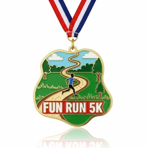 Médaille de course à pied 5k en métal, souvenir personnalisé pour les finalistes - Product Image 3