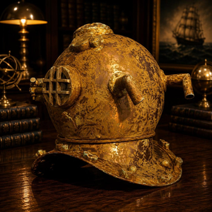 Réplica de Casco de Buceo Estilo Mark V de Metal Antiguo, Casco de Buceador de Aguas Profundas, Decoración Náutica Marítima, Coleccionable Vintage para Exhibición - Product Image 5